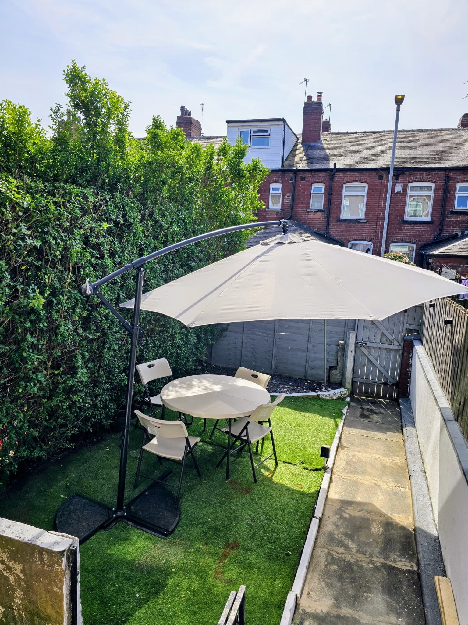 Spacious backyard